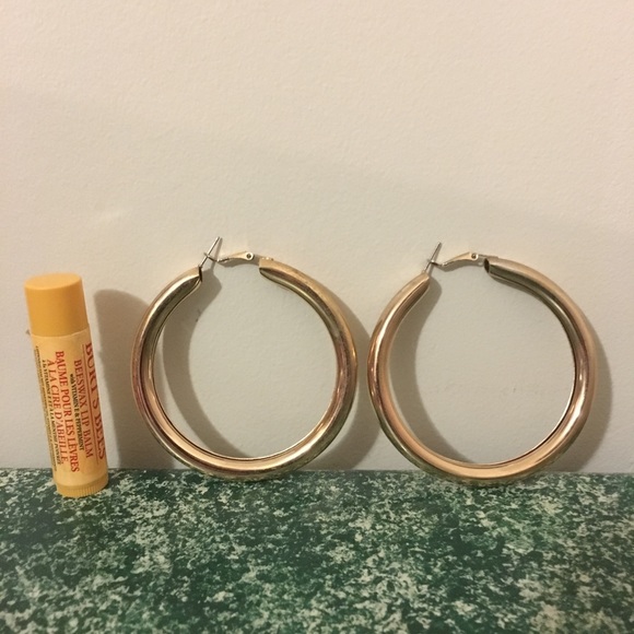 Chunky Gold Hoops - Picture 5 of 5